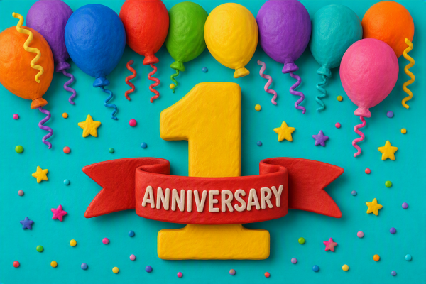 Balloons and 1 year anniversary