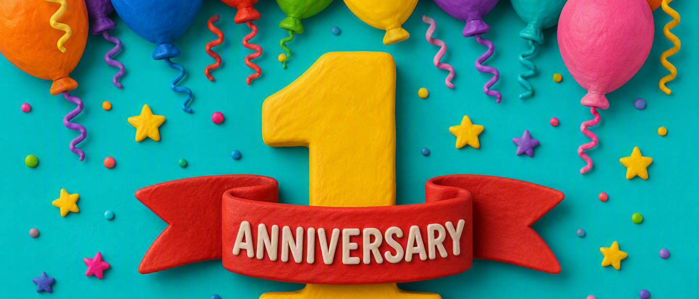 Balloons and 1 year anniversary
